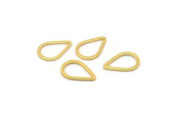 Gold Drop Connector, 25 Gold Plated Brass Drop Connectors (8.5x12.5x0.8mm) BS 1132 Q0130