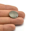 Round Spiral Charm, 10 Antique Brass Round Spiral Charms Findings Connector (20mm) Pen 668 K056