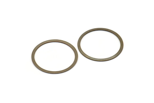 Boho Brass Findings, 100 Antique Brass Connector Rings  (25mm) pen 450  K033