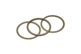 Boho Brass Findings, 100 Antique Brass Connector Rings  (25mm) pen 450  K033