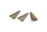 Triangle Pyramid Charm, 20 Antique Brass Triangle Pyramid Charms With 3 Holes (20x11mm) Pen 3040 K110