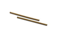 Bronze Tube Beads, 50 Antique Bronze Tone Copper Long Tubes (50x2mm) Sb-50 K196