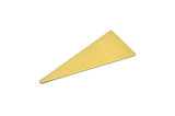 Brass Triangle Blank, 10 Raw Brass Triangle Blanks Stamping Tags Without (54x23x0.70mm) C005