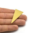 Brass Triangle Blank, 10 Raw Brass Triangle Blanks Stamping Tags Without (54x23x0.70mm) C005