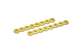 Raw Brass Charm, 25 Raw Brass With 8 Holes Connectors,charms, Findings (36x4.5mm) Brs37 A0215