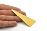 Brass Triangle Blank, 5 Raw Brass Triangle Stamping Blank Pendants With 2 Holes (79x83x29x0.60mm) B0205