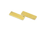 Brass Bar Blank, 24 Raw Brass Rectangle Stamping Blank with 2 Holes, Necklace Pendant (25x8x0.80mm) Y217