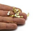 Double Tag, Charm, 250 Pcs Raw Brass Double Tags, Charms (12.5x5x0.45mm- 4-5mm pad) Y031