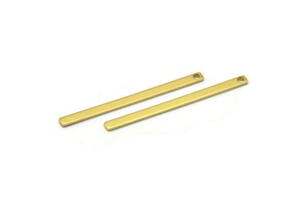 Minimalist Necklace Bar, 30 Raw Brass Bars (45x3x1mm) Brc 156--a0828