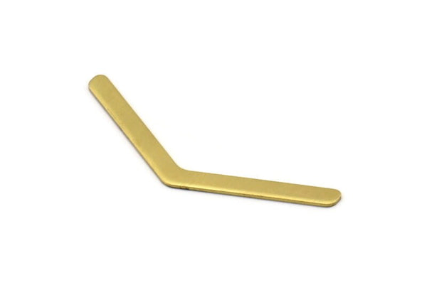 Brass Chevron Pendant, 12 Raw Brass Chevron Blanks (4x49x0.80mm) Y172
