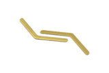 Brass Chevron Pendant, 12 Raw Brass Chevron Blanks (4x49x0.80mm) Y172