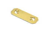 10 Raw Brass Stamping Pendant , Blanks (40x14x0.80 Mm) D0253--c027