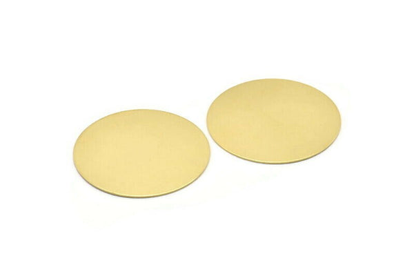 Brass Round Blank, Raw Brass Stamping Blank, Stamping Tags (50x0.80mm) M02616