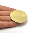 Brass Round Charm, Raw Brass Charm With 1 Hole, Pendants, Findings (50x0.80mm) M02618