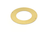 Brass Round Charm, Raw Brass Charm With 2 Holes, Pendants, Findings (50x0.80mm) M02621