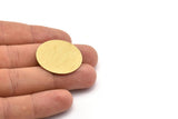 Brass Round Blank, 4 Textured Raw Brass Stamping Blanks, Stamping Tags (30x0.80mm) M02647
