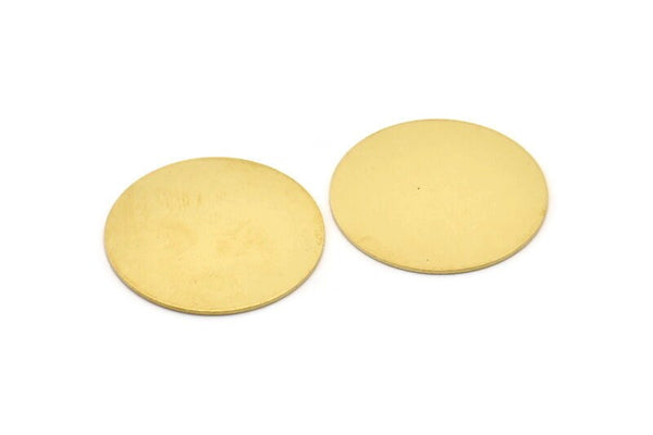 Brass Round Blank, 4 Raw Brass Stamping Blanks, Stamping Tags (30x0.80mm) M02634