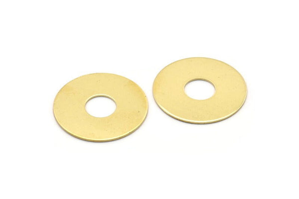 Brass Round Blank, 4 Raw Brass Stamping Blanks, Stamping Tags (30x0.80mm) M02635