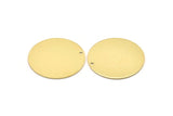 Brass Round Charm, 4 Raw Brass Charms With 1 Hole, Pendants, Findings (30x0.80mm) M02636