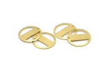Brass Round Charm, 10 Raw Brass Round Charms With 1 Hole, Blanks (18x0.80mm) M02666