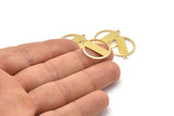 Brass Round Charm, 10 Raw Brass Round Charms With 1 Loop, Blanks (20x18x0.80mm) M02667