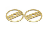 Moon Phases Charm, 8 Raw Brass Crescent Moon Charms, Pendants (22x0.80mm) M02707
