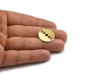 Moon Phases Charm, 8 Raw Brass Crescent Moon Charms, Pendants (22x0.80mm) M02702