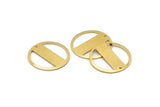 Brass Round Charm, 8 Raw Brass Round Charms With 1 Hole, Blanks (22x0.80mm) M02664