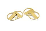 Brass Round Charm, 8 Raw Brass Round Charms With 1 Hole, Blanks (22x0.80mm) M02664