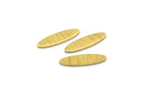 Brass Marquise Blank, 50 Textured Raw Brass Oval Blanks, Stamping Blanks (14x4x0.80mm) M02726