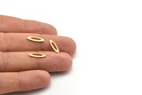 Brass Marquise Blank, 50 Textured Raw Brass Oval Blanks, Stamping Blanks (14x4x0.80mm) M02729