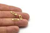Brass Blank, 50 Textured Raw Brass Rectangle Blanks, Geometric Stamping Blanks (14x4x0.80mm) M02693