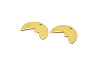 Brass Irregular Charm, 24 Raw Brass Mountain Shaped Charms With 1 Hole, Pendants, Earring Findings (10x16x0.80mm) M02744