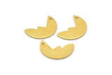 Brass Irregular Charm, 24 Raw Brass Mountain Shaped Charms With 1 Hole, Pendants, Earring Findings (10x16x0.80mm) M02745