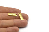 Brass Pyramid Charm, 50 Raw Brass Rectangle Pyramid Charms, Pendant, Findings  (19x6mm)  Brs 573 A0065