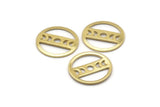 Brass Round Blank, 10 Raw Brass Moon Phases Blanks, Findings, Stamping Tags (18x0.80mm) M02732