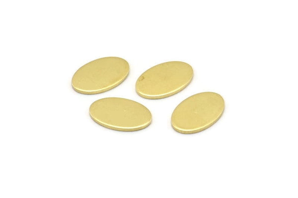 Brass Oval Blank, 50 Raw Brass Oval Blanks, Stamping Blanks (11x8x0.80mm) M02569