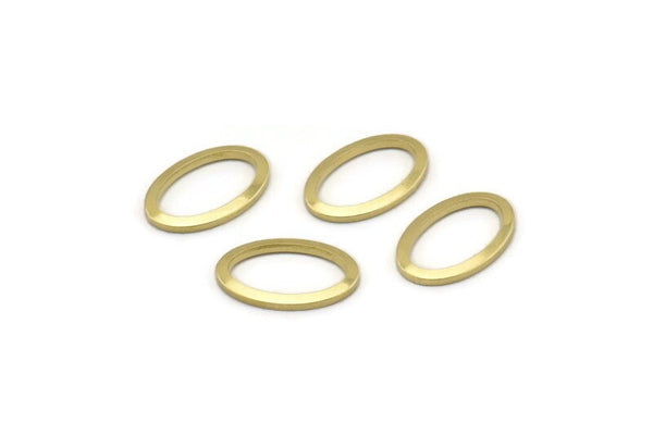 Brass Oval Blank, 50 Tiny Raw Brass Oval Blanks (11x8x0.80mm) M02566