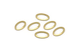 Brass Oval Blank, 50 Tiny Raw Brass Oval Blanks (11x8x0.80mm) M02566