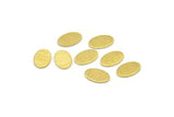 Brass Oval Blank, 24 Textured Raw Brass Oval Blanks, Stamping Blanks (11x8x0.80mm) M02570