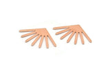 Copper Sun Blank, 12 Raw Copper Sun Blanks, Findings (24x16x0.80mm) M02598