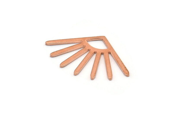 Copper Sun Blank, 12 Raw Copper Sun Blanks, Findings (24x16x0.80mm) M02599