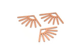 Copper Sun Blank, 12 Raw Copper Sun Blanks, Findings (24x16x0.80mm) M02599