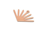 Copper Sun Charm, 12 Raw Copper Sun Charms With 1 Loop (24x17x0.80mm) M02601