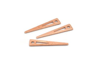 Copper Triangle Charm, 48 Raw Copper Triangle Charms With 1 Hole, Pendants, Findings (20x4x0.70mm) M02611