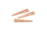 Copper Triangle Charm, 48 Raw Copper Triangle Charms With 1 Hole, Pendants, Findings (20x4x0.70mm) M02611