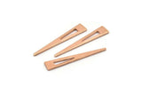 Copper Triangle Blank, 24 Raw Copper Triangle Blanks (26x4.5x0.80mm) M02590