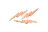 Copper Lightning Blank, 12 Raw Copper, Copper Lightning Blanks, Stamping Blanks (34x8x0.70mm) M02606