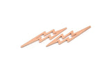 Copper Lightning Blank, 12 Raw Copper, Copper Lightning Blanks, Stamping Blanks (34x8x0.70mm) M02607
