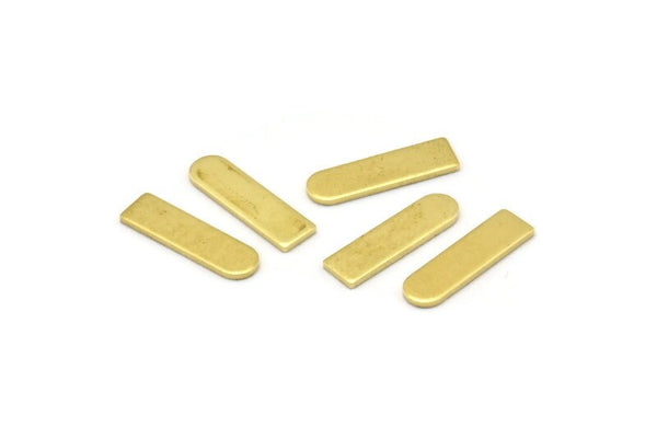 Brass Blank, 50 Raw Brass Rectangle Blanks, Geometric Stamping Blanks (14x4x0.80mm) M02581